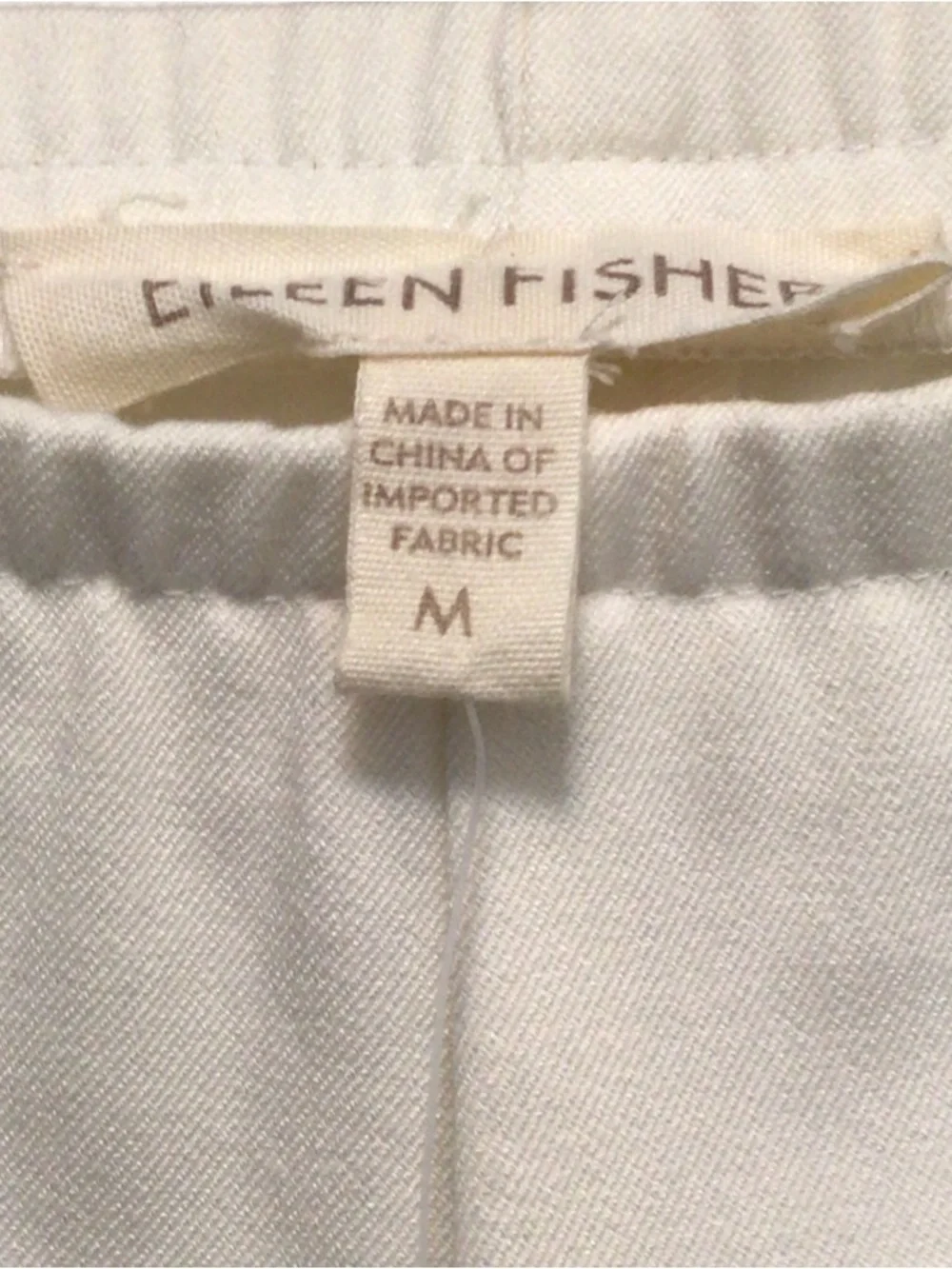 Eileen Fisher Off-White Straight Leg Pants - Picture 4 of 4